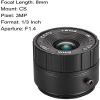 XYWHPGV 3 Pcs Camera Varifocal Lens 8mm Focal Length 3MP F1.4 1/3 Inch CS Mount for CCD Camera(27e3d b24c6 3cc66 d6753 eec77 44d93 view 2