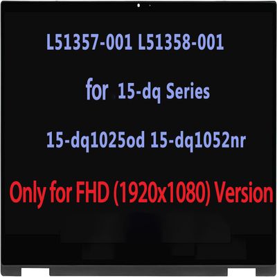 ARUISIFX 15.6" LCD Replacement Compatible with HP Pavilion X360 15-DQ 15-dq1095nr LCD Screen Display Touch Screen Digitizer Assembly Bezel FHD