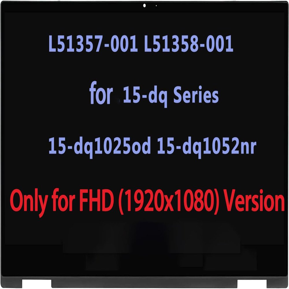 ARUISIFX 15.6" LCD Replacement Compatible with HP Pavilion X360 15-DQ 15-dq1095nr LCD Screen Display Touch Screen Digitizer Assembly Bezel FHD