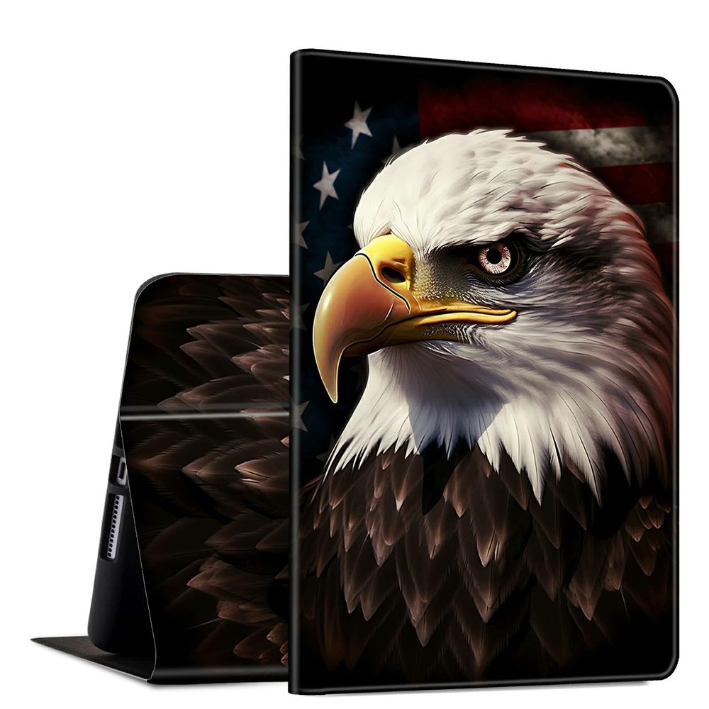 GFRGTFHYT for Kindle Scribe 10.2 inch Case 2022 Release PU Leather Slim Lightweight Multiple Angles Stand Smart Cover with Auto Wake/Sleep for Kindle Scribe 10.2", Flag Bald Eagle