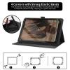 Universal Case for 6",6.8",7" Kindle eReaders Fire Tablet- Kindle/Kobo/Voyaga Tablet,Slim PU Leather Multi-Angle Viewing Cover with 360 Degree Rotatable Kickstand-Black Cat Glowing Tree view 2