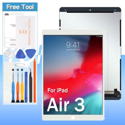 Screen Replacement for iPad Air 3 2019 A2153, A2123, A2154, A2152 10.5" LCD Display Touch Digitizer Assembly with Tools (White)