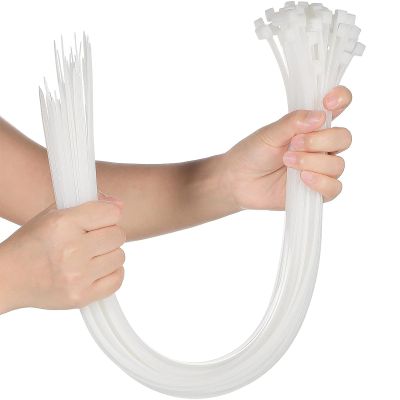 Shappy 50 Pcs Zip Ties Heavy Duty Strong Large Cable Wire Ties Zip Industrial Sturdy Wire, Awnings Tying Branches Bundling of Crops Fixed Water Pipes(40 Inch,White)