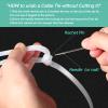 Shappy 50 Pcs Zip Ties Heavy Duty Strong Large Cable Wire Ties Zip Industrial Sturdy Wire, Awnings Tying Branches Bundling of Crops Fixed Water Pipes(40 Inch,White) view 3