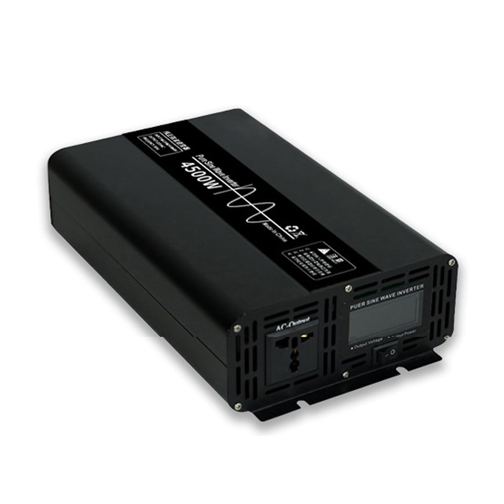 4500 Watts Pure Sine Wave Power Inverter DC 12V 24V 48V to AC 110V 220V with LCD Display,2250W Continuous Power for Home,24v to 110v