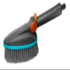 Gardena Cleansystem Hand-Held Brush M Soft Scrubber with Hose Connection, for Smaller, Sensitive Surfaces. Practical one-Handed Operation, with Water-Flow Regulation (18842-20) view 1