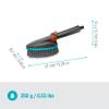 Gardena Cleansystem Hand-Held Brush M Soft Scrubber with Hose Connection, for Smaller, Sensitive Surfaces. Practical one-Handed Operation, with Water-Flow Regulation (18842-20) view 4