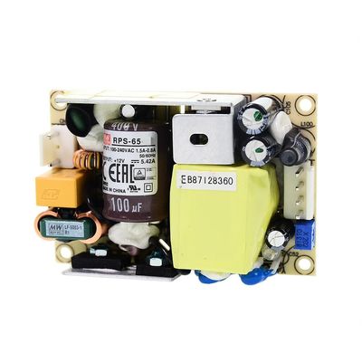 Mean Well RPS 65W 12V 5.42A Medical Type Switching Power Supply Single Output Open Frame RPS-65-12 Power Supply Driver Converter Transformer with LED Power Indicator