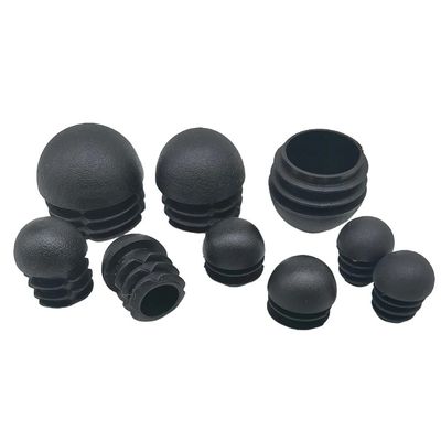 GatherTOOL 2/4/10Pcs Black Domed Round Plastic Blanking End Caps Chair Feet Tube Pipe Inserts Plug 16/20/28/30/35/38/40/42/45/48/50mm (Color : Black 22mm, Size : 2pcs)