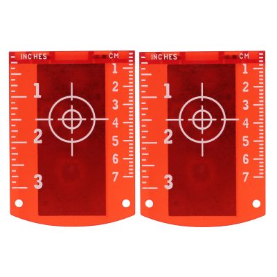 Laser Targets, 2 Pcs Magnetic Floor Laser Targets Card Plate High Visibility ABS Engineering Plastic for Red Beam Laser Level