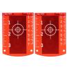 Laser Targets, 2 Pcs Magnetic Floor Laser Targets Card Plate High Visibility ABS Engineering Plastic for Red Beam Laser Level view 1