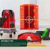 Laser Targets, 2 Pcs Magnetic Floor Laser Targets Card Plate High Visibility ABS Engineering Plastic for Red Beam Laser Level view 4