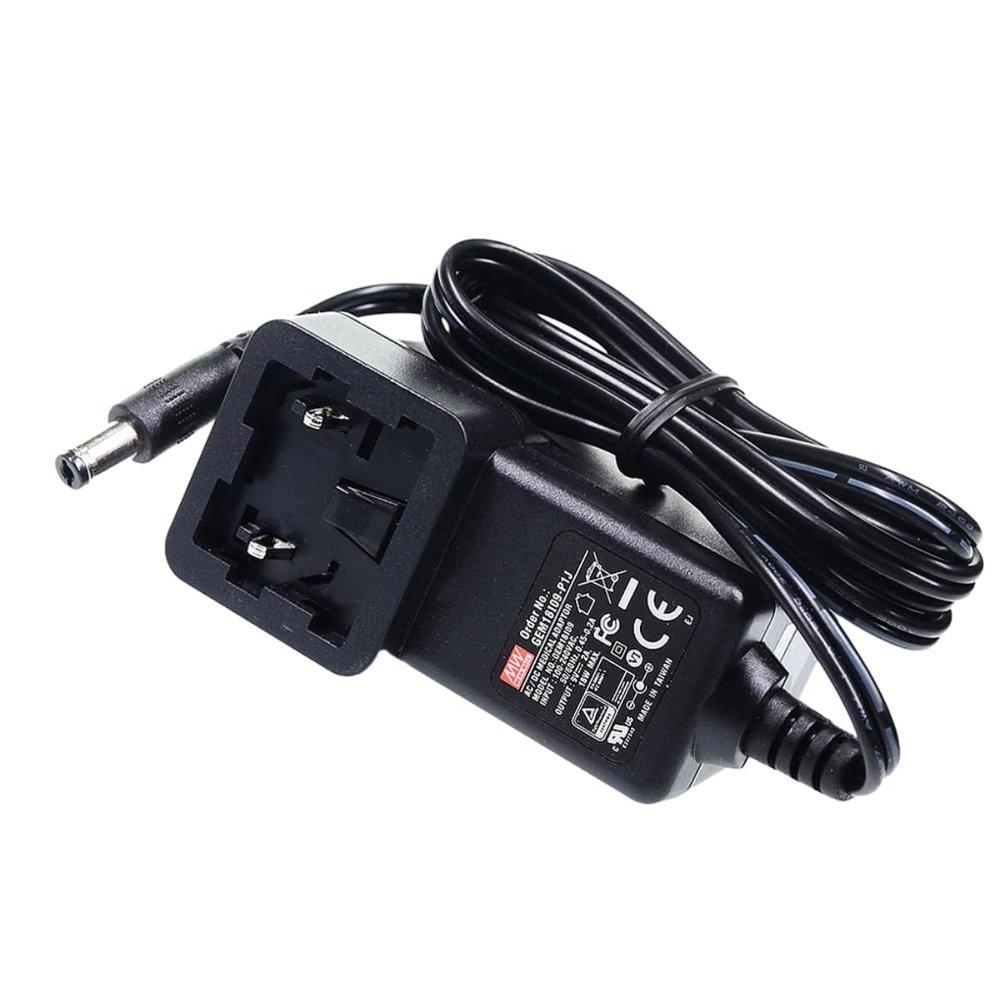Mean Well GEM 18W 24V 0.75A Power Supply Adapter, GEM18I24-P1J AC-DC Single Output Replaceable Plug Medical Switching Power Supply Driver Converter Transformer