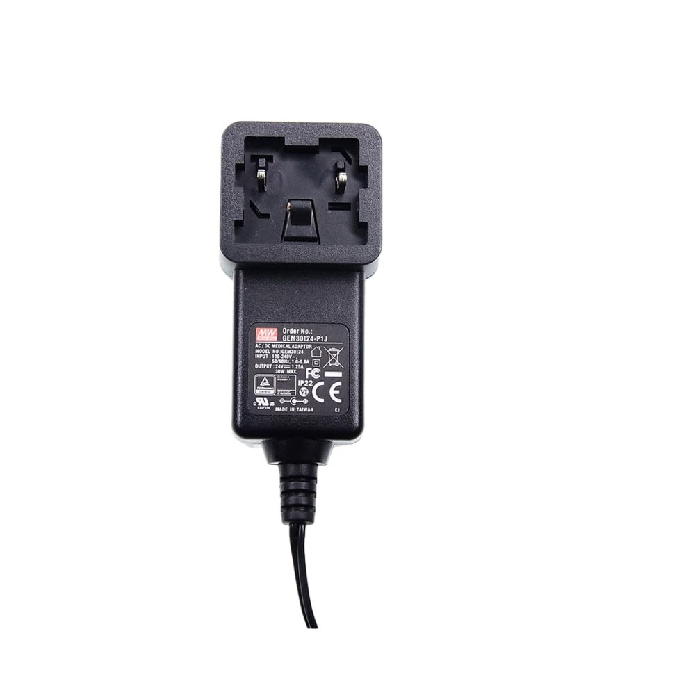 Mean Well GEM 30W 7.5V 3.33A Power Supply Adapter, GEM30I07-P1J AC-DC Single Output Replaceable Plug Medical Switching Power Supply Driver Converter Transformer