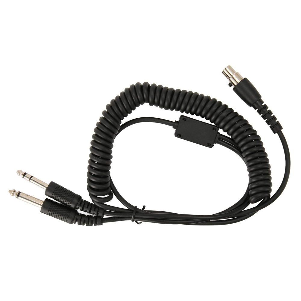 Aviation Headset Adapter Cable, Mini XLR 5 Pin Plug to GA Dual Plugs, Converts to Dual GA PJ055 PJ068, Portable and Compact, Material, Suitable for ASA