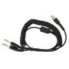 Aviation Headset Adapter Cable, Mini XLR 5 Pin Plug to GA Dual Plugs, Converts to Dual GA PJ055 PJ068, Portable and Compact, Material, Suitable for ASA view 1