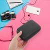 OSALADI Portable Earphone Storage Bag Data Cable Organizer Case for Travel Lightweight Zipper Earphone Holder Compact Design for Headphones and Accessories Shape view 2