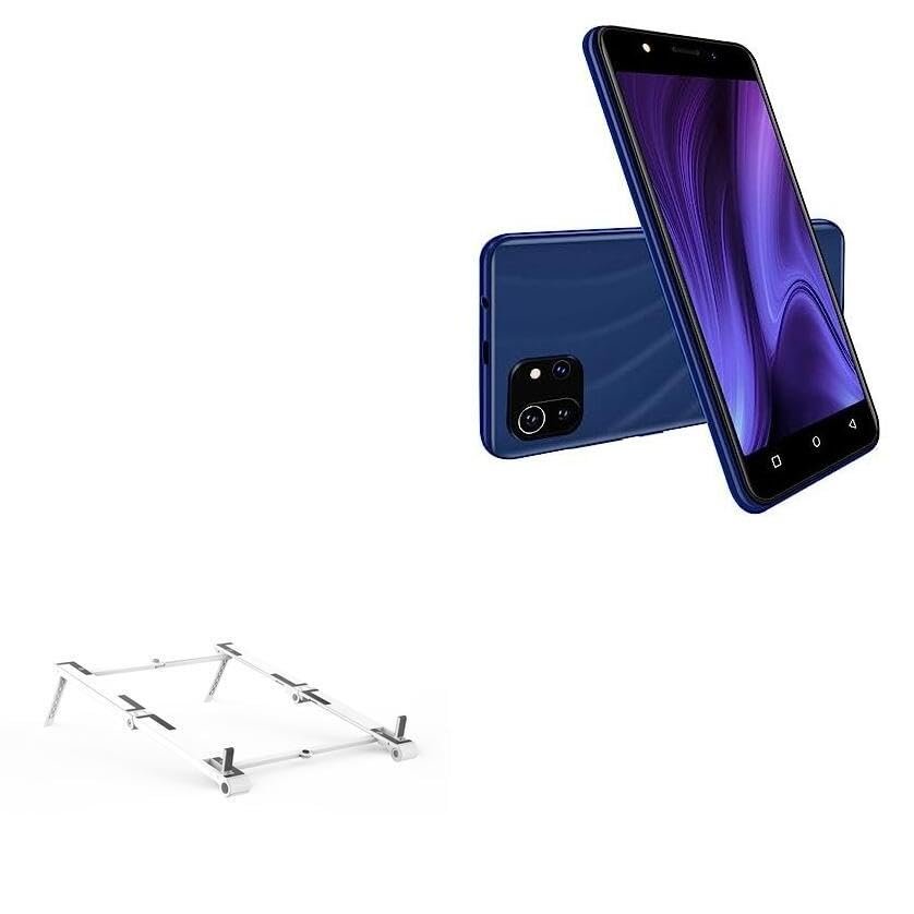 BoxWave Stand and Mount Compatible with Xgody K40 - Pocket Aluminum Stand 3-in-1, Portable Multi Angle Viewing Riser - Metallic Silver