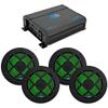 ATG Marine Audio Bundle - Includes 4 Channel Amplifier and Two Pairs of 8" RGB LED Black Speakers view 1