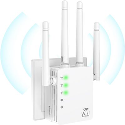 Extender 1200Mbps Dual Band WAN LAN Port, Through Wall Amplifier Internetfor Stable and Strong Coverage