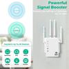 Extender 1200Mbps Dual Band WAN LAN Port, Through Wall Amplifier Internetfor Stable and Strong Coverage view 2