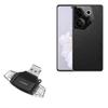 BoxWave Smart Gadget Compatible with Tecno Camon 20 Pro - AllReader SD Card Reader, microSD Card Reader SD Compact USB - Jet Black view 1