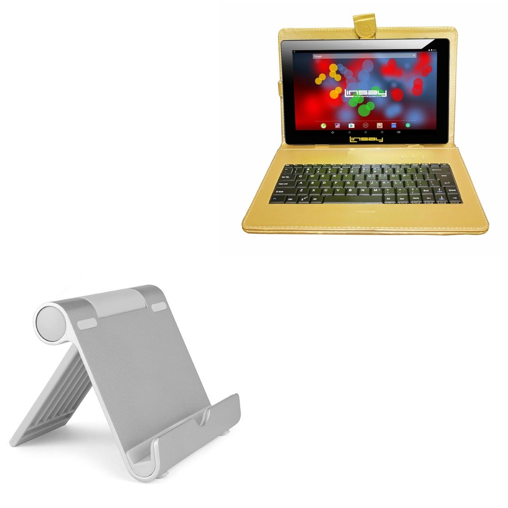 BoxWave Stand and Mount Compatible with Linsay F10XIPSBDG (10.1 in) - VersaView Aluminum Stand, Portable, Multi Angle Viewing Sturdy