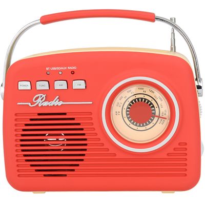 Supersonic SC-1201BT Retro Portable Bluetooth Speaker with Vintage Vibes, AM/FM Radio, USB/SD Card/AUX Inputs, in a Cute Old Fashion Style for Kitchen Desk Bedroom Decor Aesthetic Gift for Friend