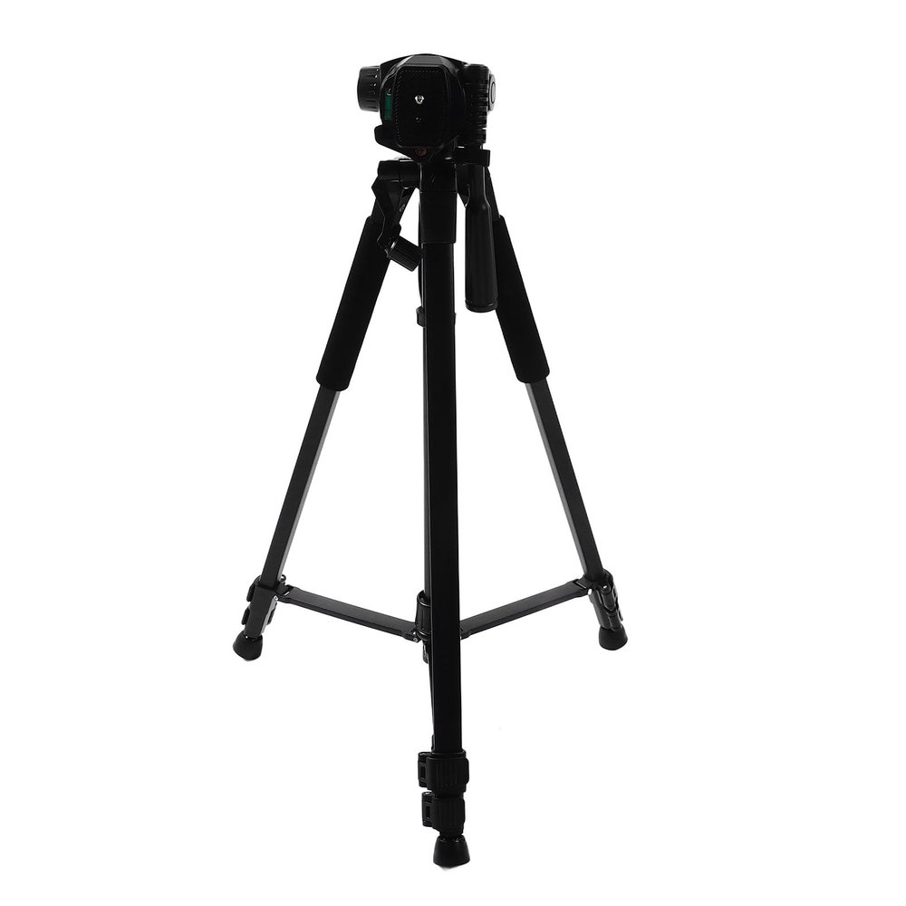 Aluminum Alloy Tripod Stand for Cell Phones and Cameras, Extendable and Lightweight, Portable for Live Streaming, Vlogging, Recording, Black