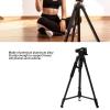 Aluminum Alloy Tripod Stand for Cell Phones and Cameras, Extendable and Lightweight, Portable for Live Streaming, Vlogging, Recording, Black view 3