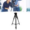 Aluminum Alloy Tripod Stand for Cell Phones and Cameras, Extendable and Lightweight, Portable for Live Streaming, Vlogging, Recording, Black view 4