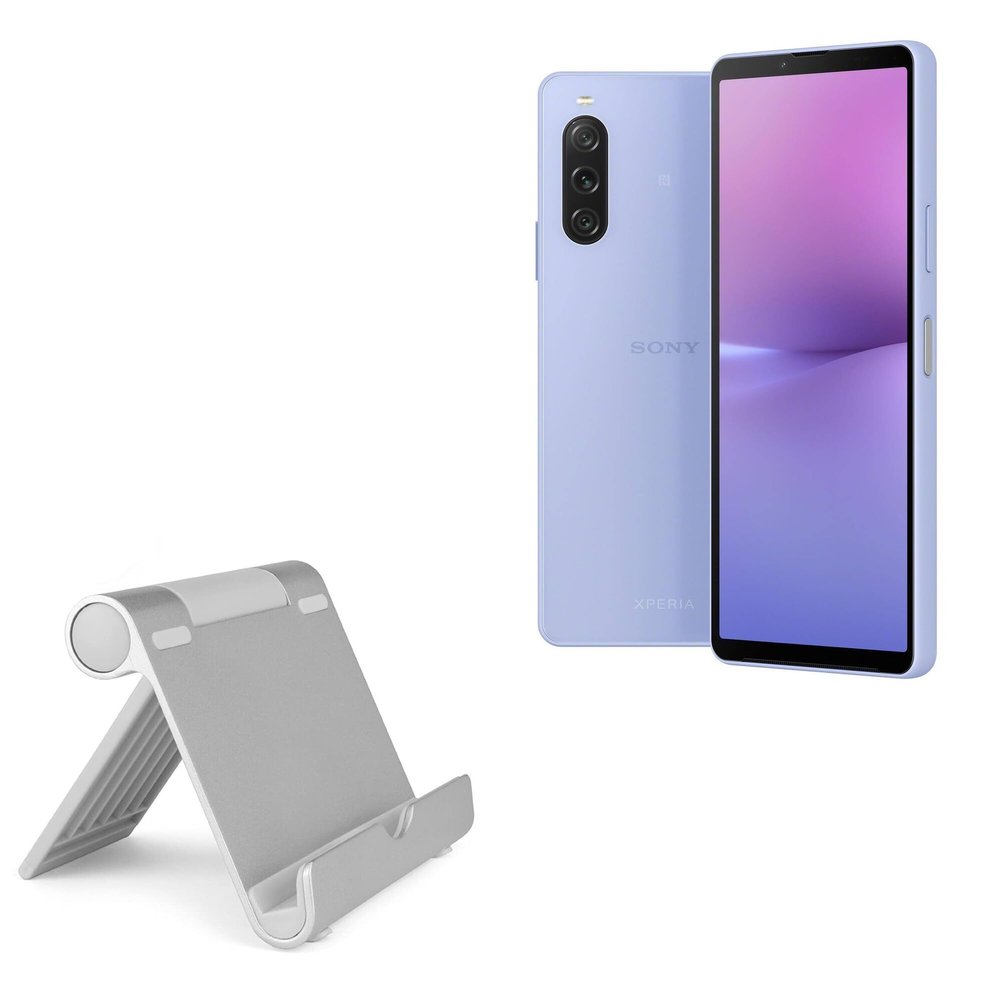 BoxWave Stand and Mount Compatible with Sony Xperia 10 V - VersaView Aluminum Stand, Portable, Multi Angle Viewing Sturdy