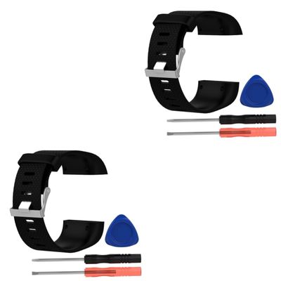 Amosfun 2pcs Band Replacement TPE Wristband Loop for Large Fashion Watch Strap Band for Accessories