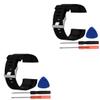 Amosfun 2pcs Band Replacement TPE Wristband Loop for Large Fashion Watch Strap Band for Accessories view 1