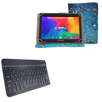 BoxWave Keyboard Compatible with Linsay F10IPCMF (10.1 in) - SlimKeys Bluetooth Keyboard, Portable Thin with Chiclet-Style Keys - Jet Black