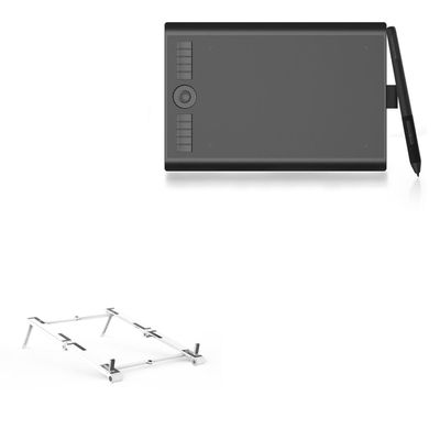 BoxWave Stand and Mount Compatible with Gaomon M10K 2018 - Pocket Aluminum Stand 3-in-1, Portable Multi Angle Viewing Riser - Metallic Silver