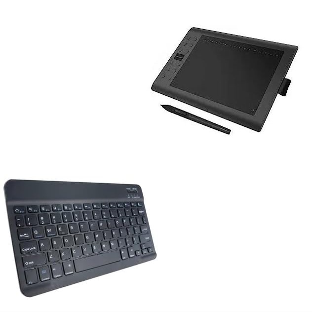 BoxWave Keyboard Compatible with Gaomon M106K - SlimKeys Bluetooth Keyboard, Portable Thin with Chiclet-Style Keys - Jet Black