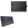 BoxWave Keyboard Compatible with Gaomon M10K Pro - SlimKeys Bluetooth Keyboard, Portable Thin with Chiclet-Style Keys - Jet Black view 1