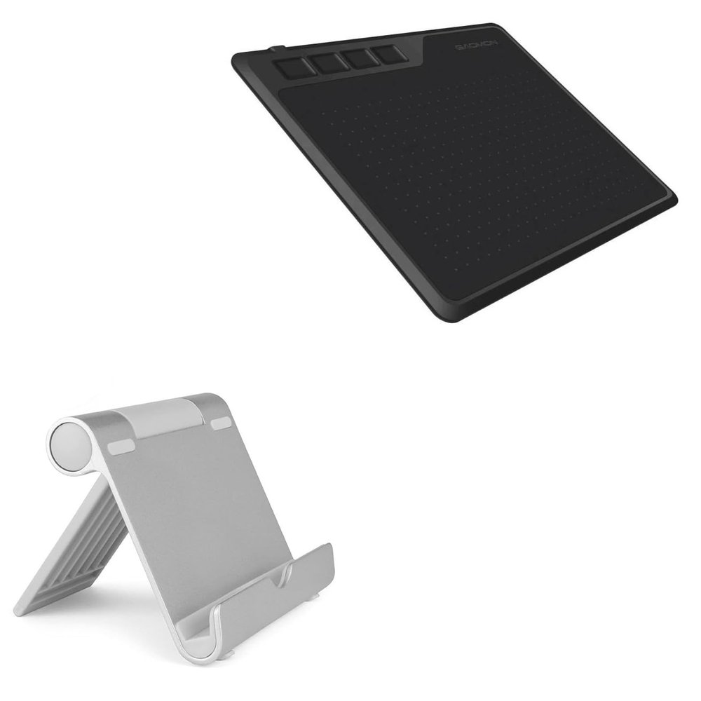 BoxWave Stand and Mount Compatible with Gaomon S620 - VersaView Aluminum Stand, Portable, Multi Angle Viewing Sturdy
