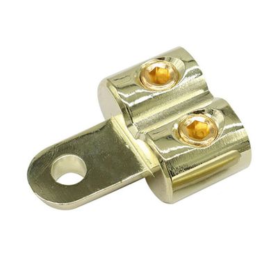 0/4 Gauge Screw Wire Butt Ring Terminal Connectors Car Audio Wire Power (0GA,Golden)
