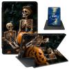 Case for 6.8" Kindle Paperwhite (11th Generation 2021) and Kindle Paperwhite Signature Edition PU Leather 360 Degree Rotating Swivel Smart Cover with Auto Wake/Sleep, Halloween Skull Human Skeleton view 1
