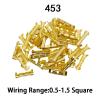 100Pcs 454 0.5-6.0mm2 U-Shaped Copper Wire Crimps Terminal Cold Pressing Connectors Cable Lug for Wire Tab Terminal (Color : 453) view 2