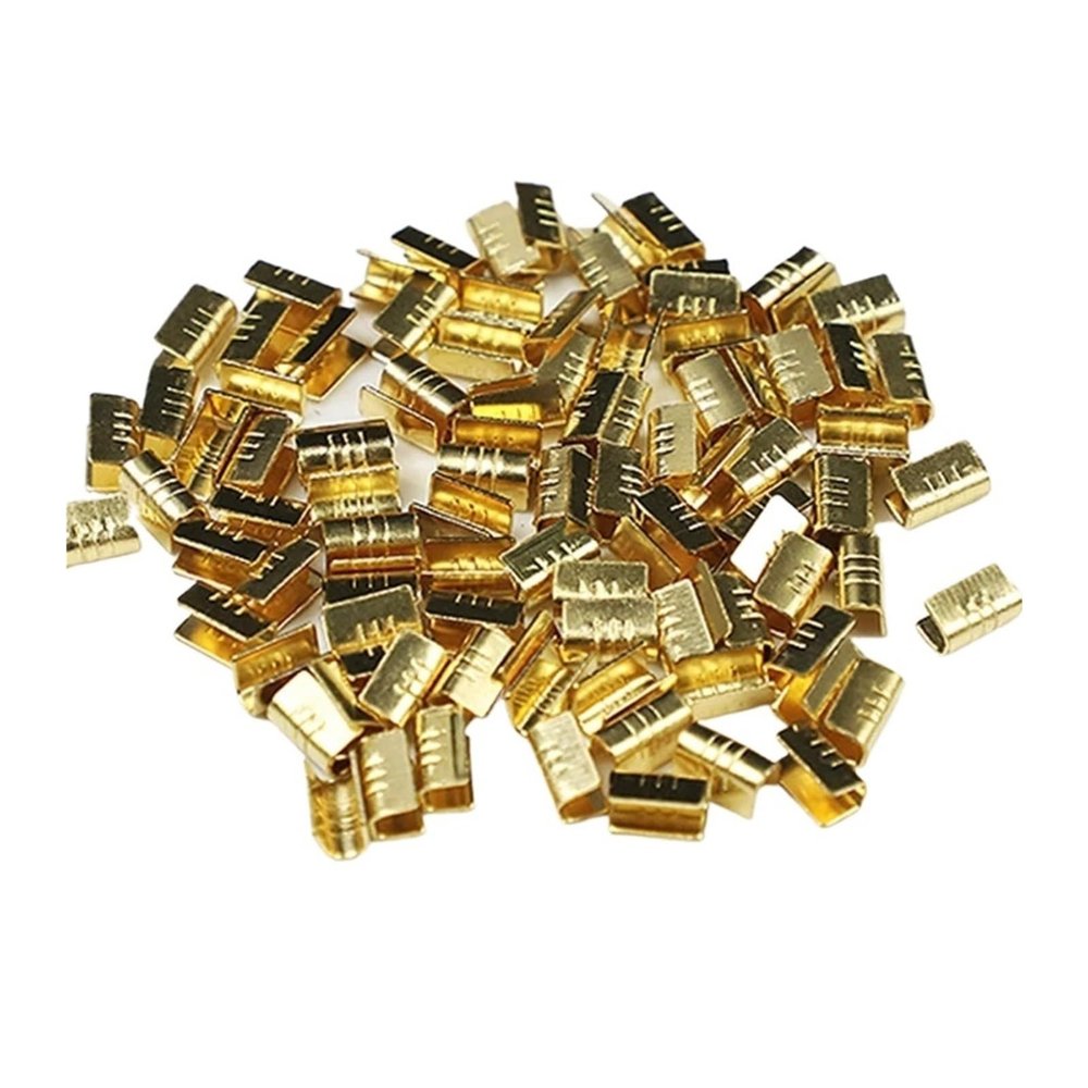 100Pcs 454 0.5-6.0mm2 U-Shaped Copper Wire Crimps Terminal Cold Pressing Connectors Cable Lug for Wire Tab Terminal (Color : 545B)