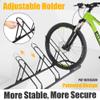 CyclingDeal Bicycle Floor Parking Rack Stand - for Mountain MTB Road Bike - Indoor Home Garage Storage - Adjustable 4 Bikes view 2