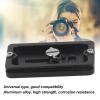 GOWENIC Universal Quick Release Plate, SLR Camera Tripod Quick Setup Plate, 1/4 Hand Screw, Non Slip Hex Screws, Rubber Pads, Aluminium Alloy, Photography Accessory view 3