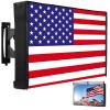 HOMEYA Outdoor TV Cover American Flag 30-32 Inch, 600D Heavy Duty Weatherproof TV Screen Protector, Waterproof Zipper Front Flap&Velcro Bottom, Outside Television Enclosure for LED LCD Flat Screen TV view 1