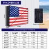HOMEYA Outdoor TV Cover American Flag 30-32 Inch, 600D Heavy Duty Weatherproof TV Screen Protector, Waterproof Zipper Front Flap&Velcro Bottom, Outside Television Enclosure for LED LCD Flat Screen TV view 2