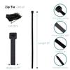 ECOOPTS 8 inch Black Heavy Duty Zip Ties (100 Pack) 50lbs Tensile Strength, Nylon Cable Wire Ties for Indoor and Outdoor, Artificial Faux Ivy Fence Privacy Screen view 2
