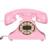Telephone Retro Vintage Antique American Wired Home Fixed Landline Telephone Black Pink Fixed Telephone view 1