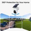 aosu Security Cameras Outdoor Wireless, 4 Cam-Kit, No Subscription, Solar-Powered, Home Security Cameras System with 360 Pan & Tilt, Auto Tracking, 2K Color Night Vision, Easy Setup, 2.4 & 5GHz WiFi view 4